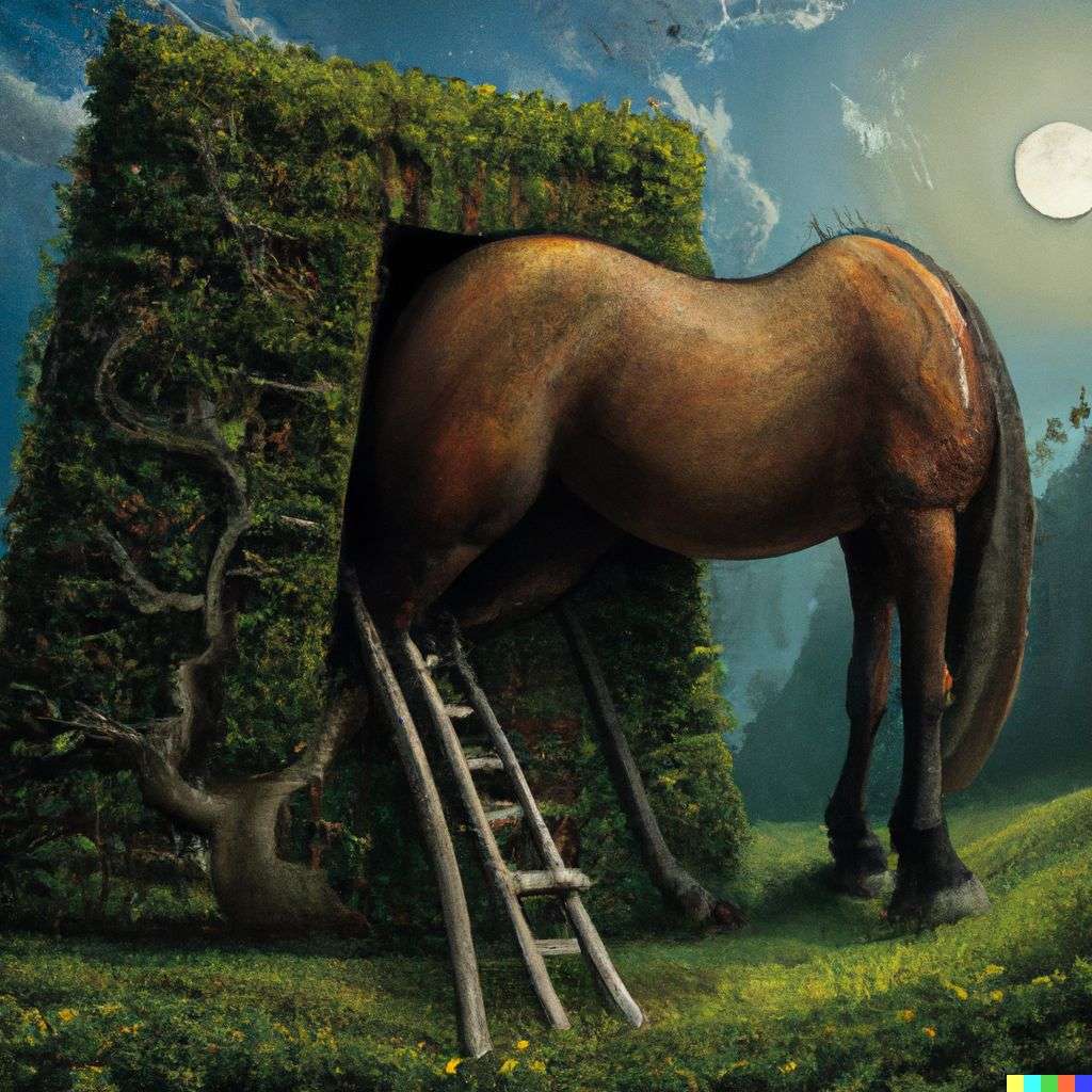 a horse, by Jacek Yerka
